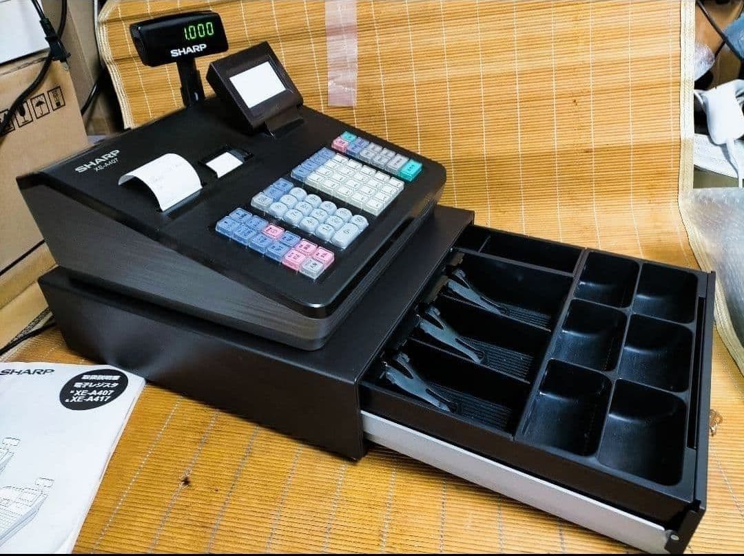シャープレジスター　XE-A407　PC連携売上管理　上位機種　444777