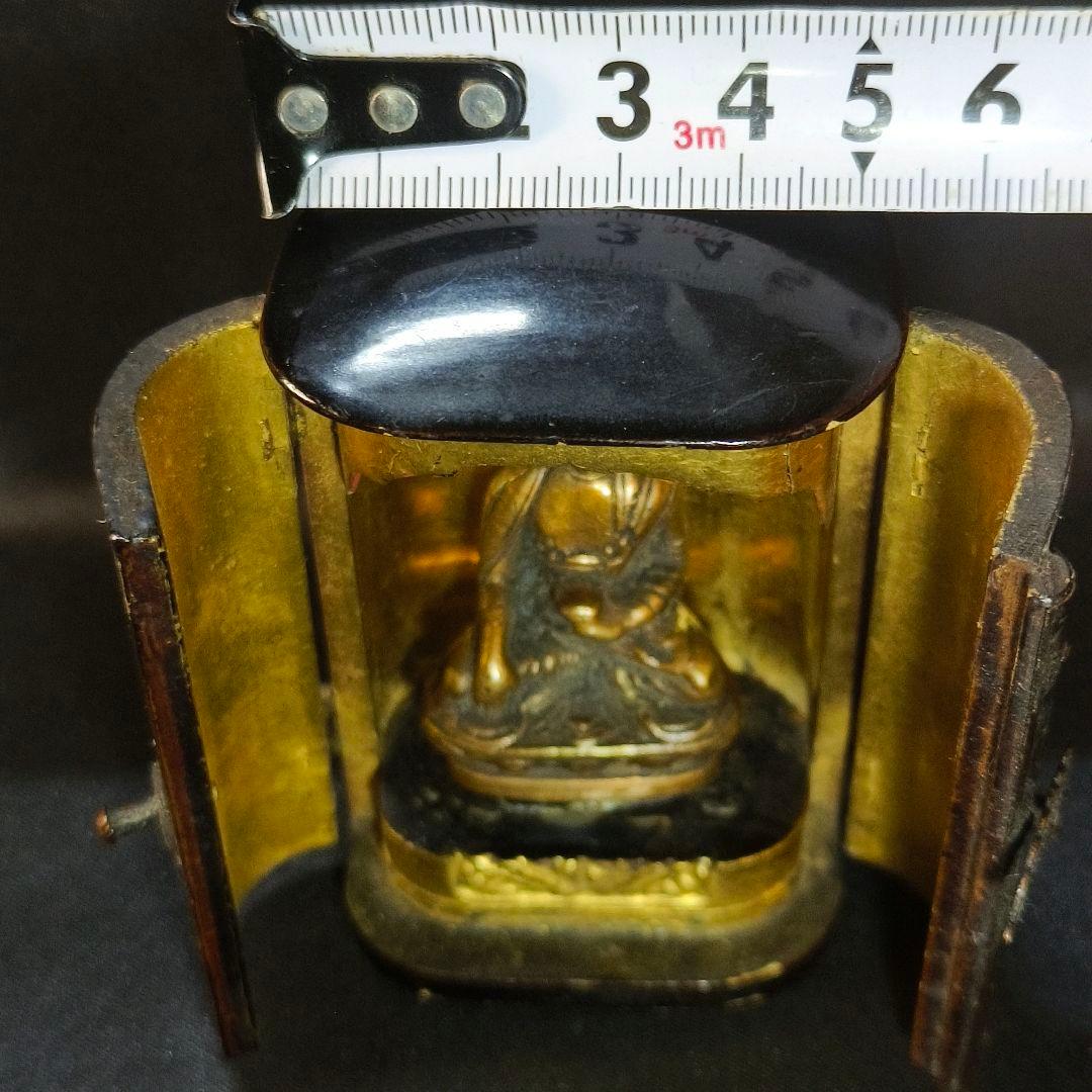 中国古美術 古銅薬師仏 漆厨子付 チベット密教 仏教美術 清朝骨董 寺院流出