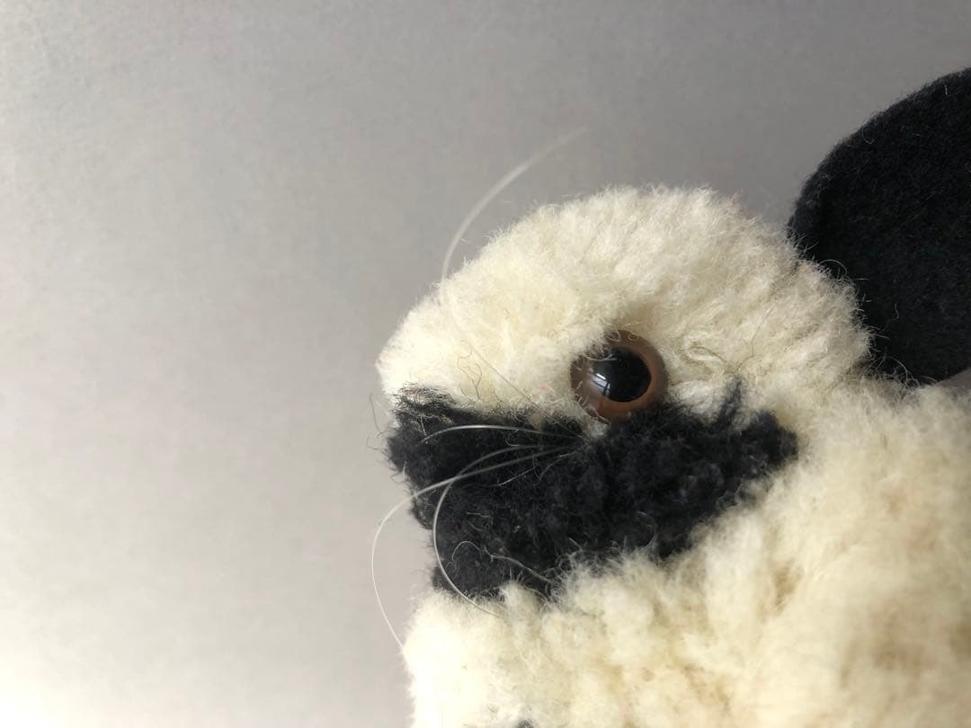 Steiff 　ポンポンウサギ白黒　大