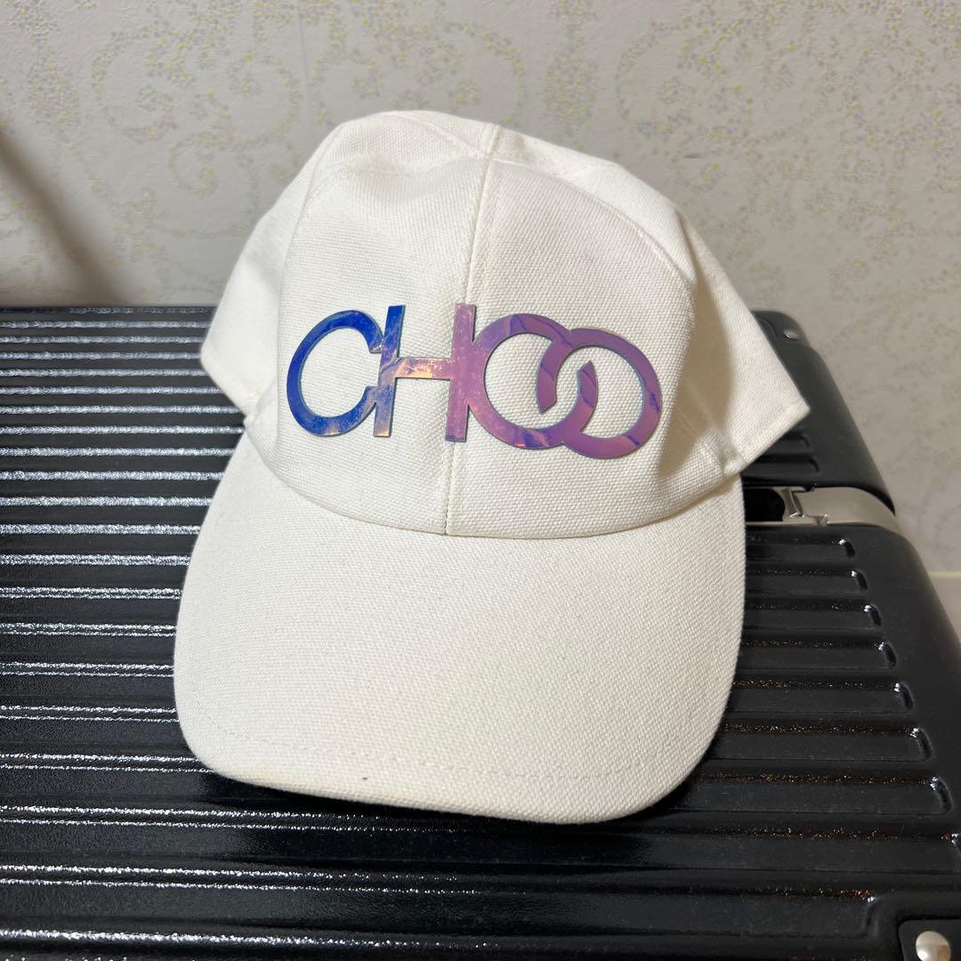 JIMMY CHOO ロゴ入りキャップ ホワイト