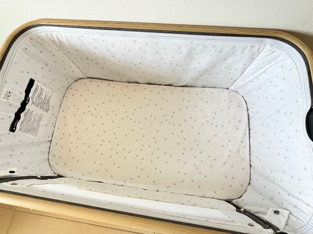 ベビーベッド　HZDMJ 高さ調節可　コンパクト　折り畳み