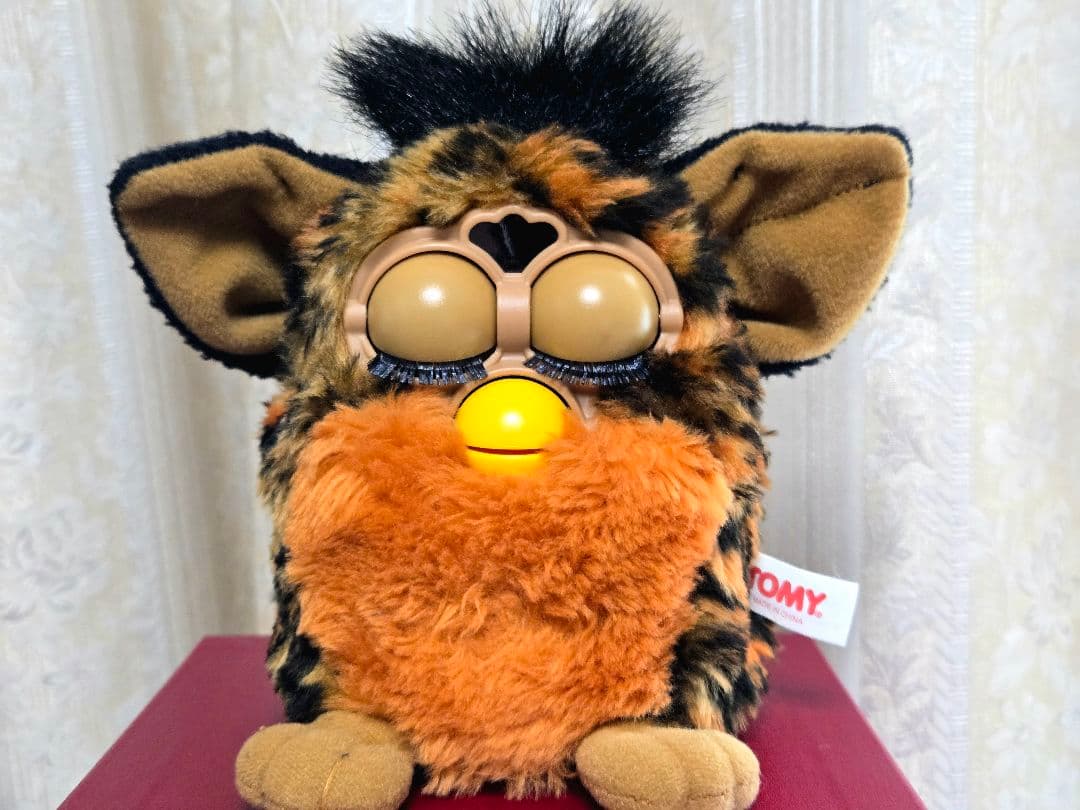 【レア】ファービー ぬいぐるみ ヒョウ柄 レオパード 初期 1998 TOMY