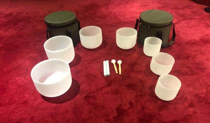 クォーツ　クリスタル　ボウル　７個セット　A＝432Hz ケース付