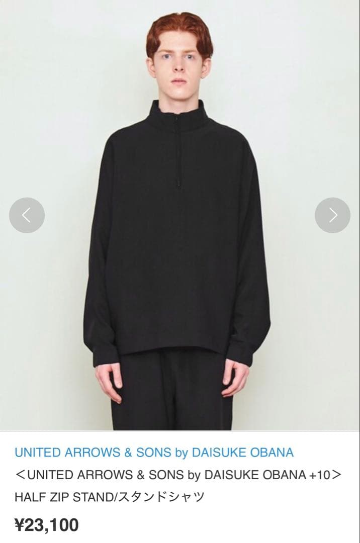 DAISUKE OBANA +10 HALF ZIP STAND/スタンドシャツ