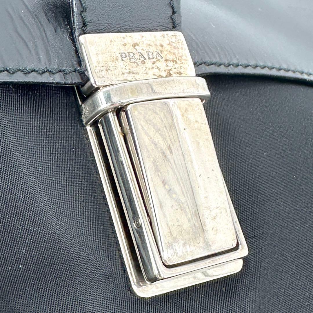 PRADA プラダ ビジネスバッグ ナイロン×レザー ブリーフケース ブラック