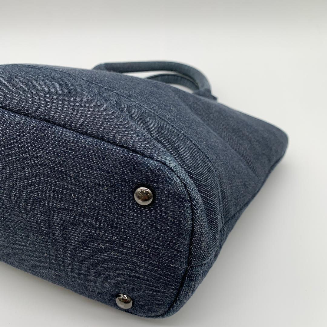 Hydrogen ハイドロゲン ハンドバッグ デニム スカルロゴ ペイズリー柄