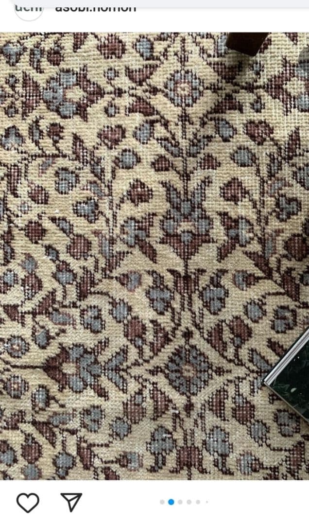 美品●114×188 　トルコ　ヴィンテージラグ