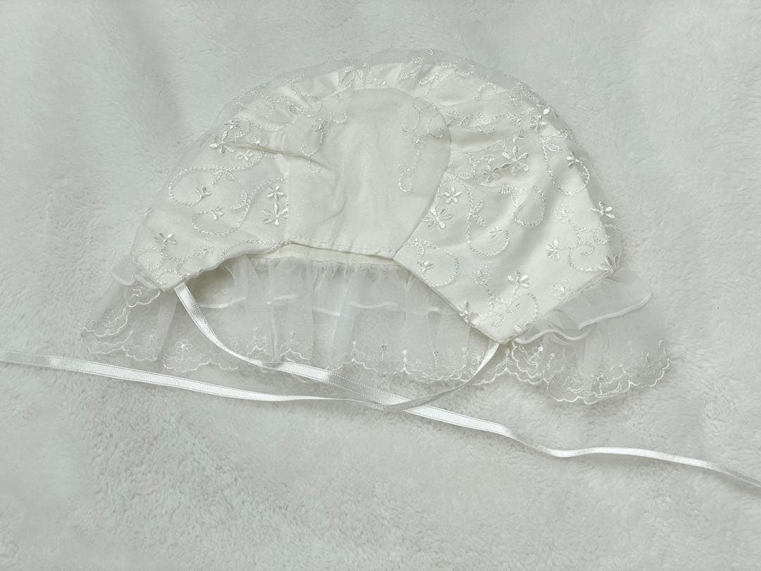 超ロングコート ベビー セレモニードレス　オーガンジー　ホワイト 美品 着画あり