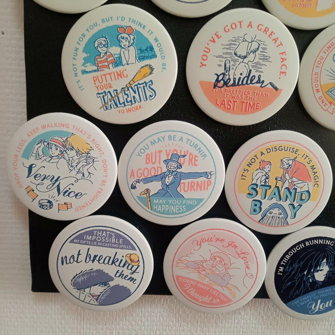 ジブリ 牛乳瓶風 缶バッジコレクション トトロ 魔女の宅急便 ハウル