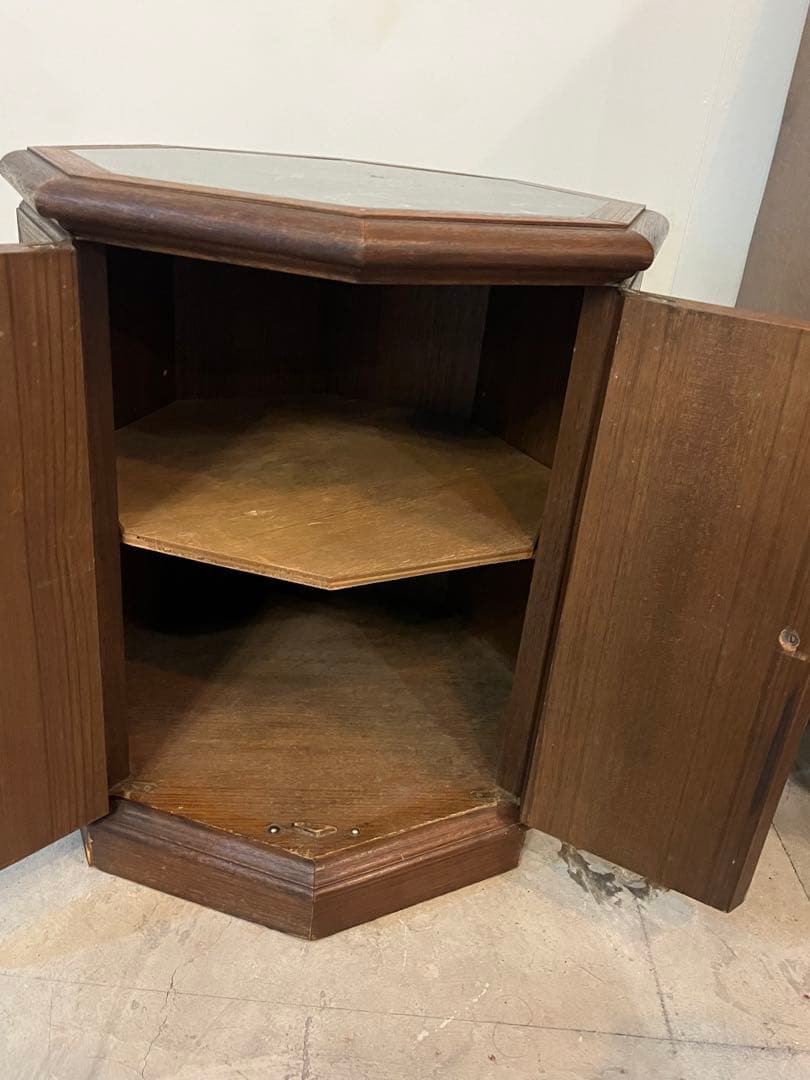 スペイン　アンティーク　オクタゴンサイドテーブル