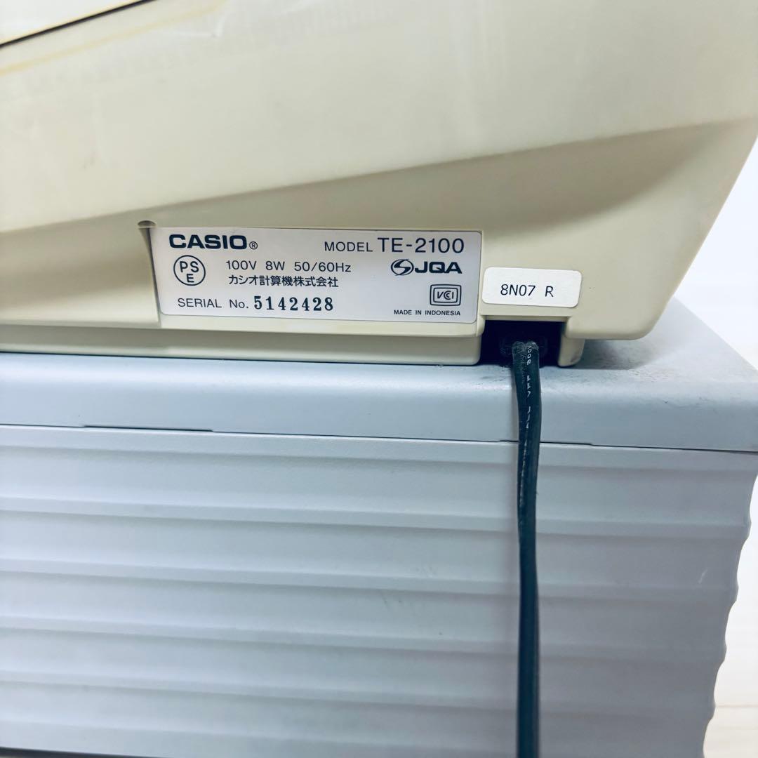CASIO TE-2100 電子レジスター 鍵付き 取扱説明書あり 現状品