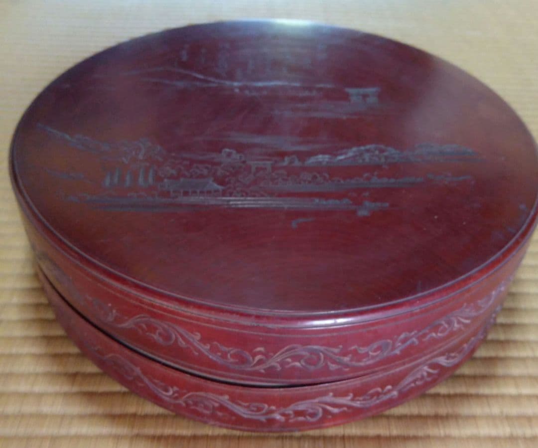 アンティーク　御茶櫃　ちゃびつ　木製　茶器入れ　茶道具