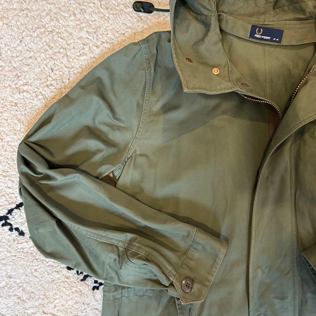 フレッドペリー FRED PERRY モッズコート カーキ M 月桂冠 ライナー