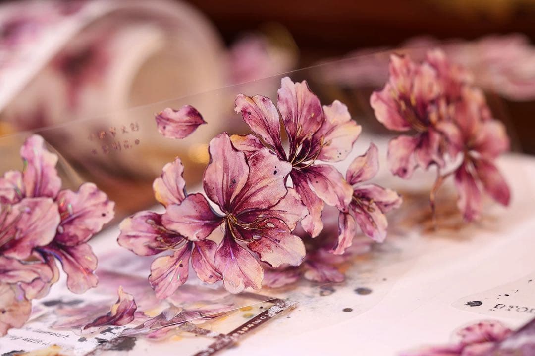 ⭐️SALE⭐️小白家文創《紫荆花》海外マスキングテープ　マステ 【2511】