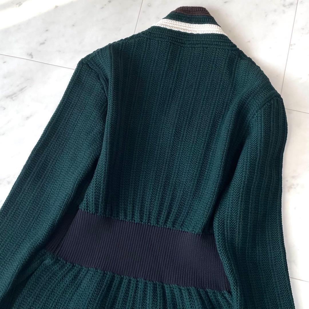 MARNI ニットカーディガン チュニック ウール 38 ダブルジップ ①