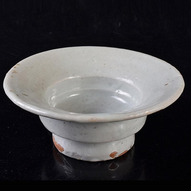 朝鮮美術　李朝　高麗白磁　盃台　杯台　V　R7972