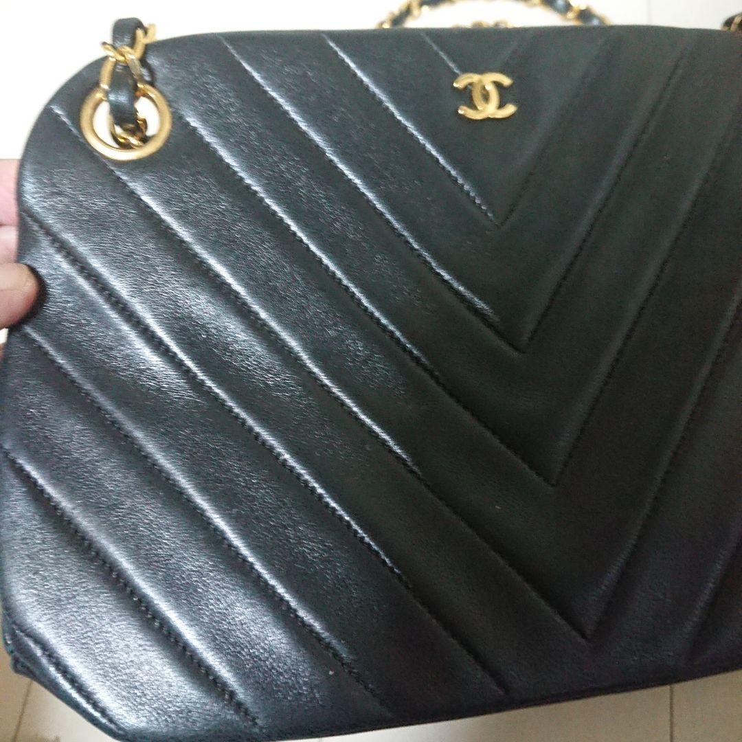 最終‼️極美品❤CHANELハンドバッグ Vステッチブラック レザー 2way