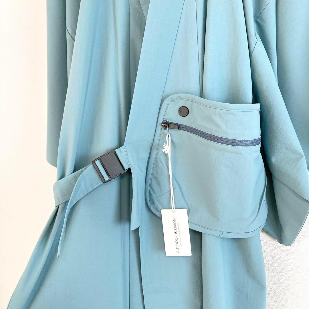 ぼ*ん様 スノーピーク　OUTDOOR KIMONO　着物　ポーチ　ブルー　M