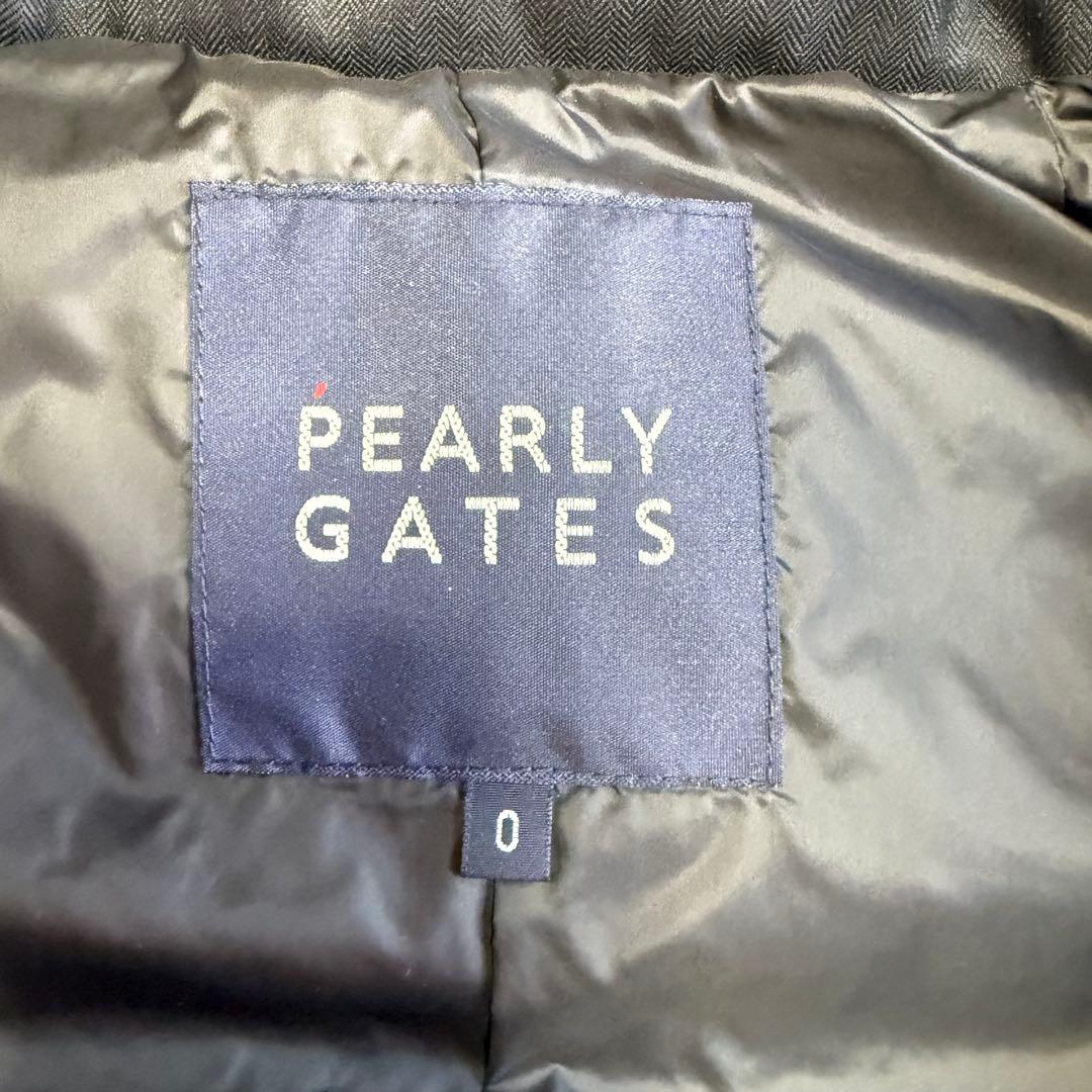 【パーリーゲイツ】美品 ダウンジャケット ブラック ワッペン 0 レディース