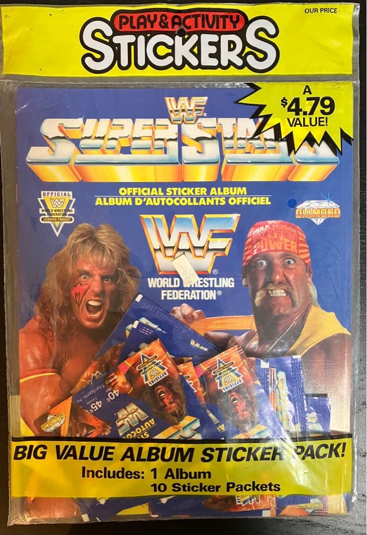 1991 WWF Superstars シール アルバム 新品未開封