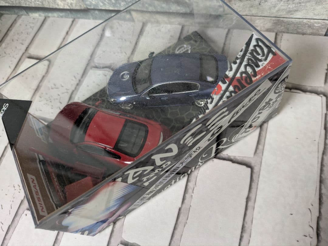 1/43 V36スカイライン クーペ+セダン+ジオラマケース 改造ミニカー