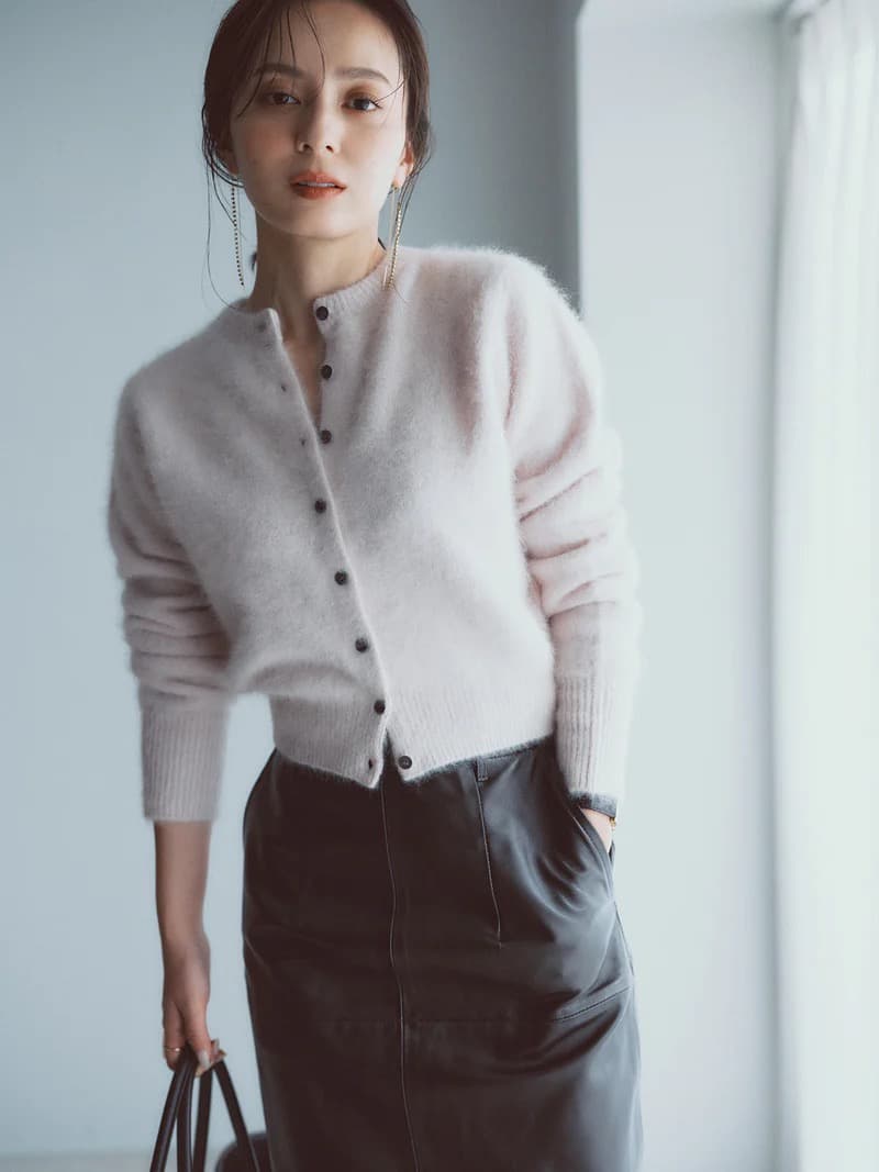 美品！anuans ラクーンフォックスショートカーディガン ピンク