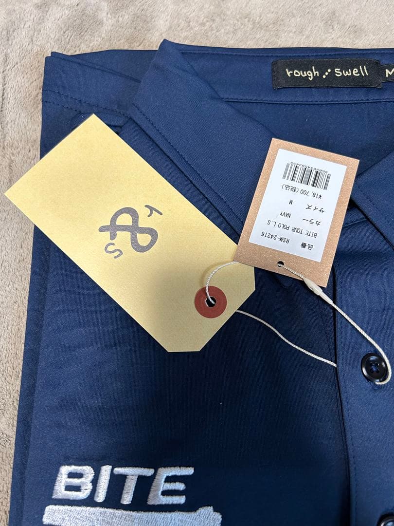 rough&swell ネイビー Mサイズ 長袖ポロシャツ 新品未使用