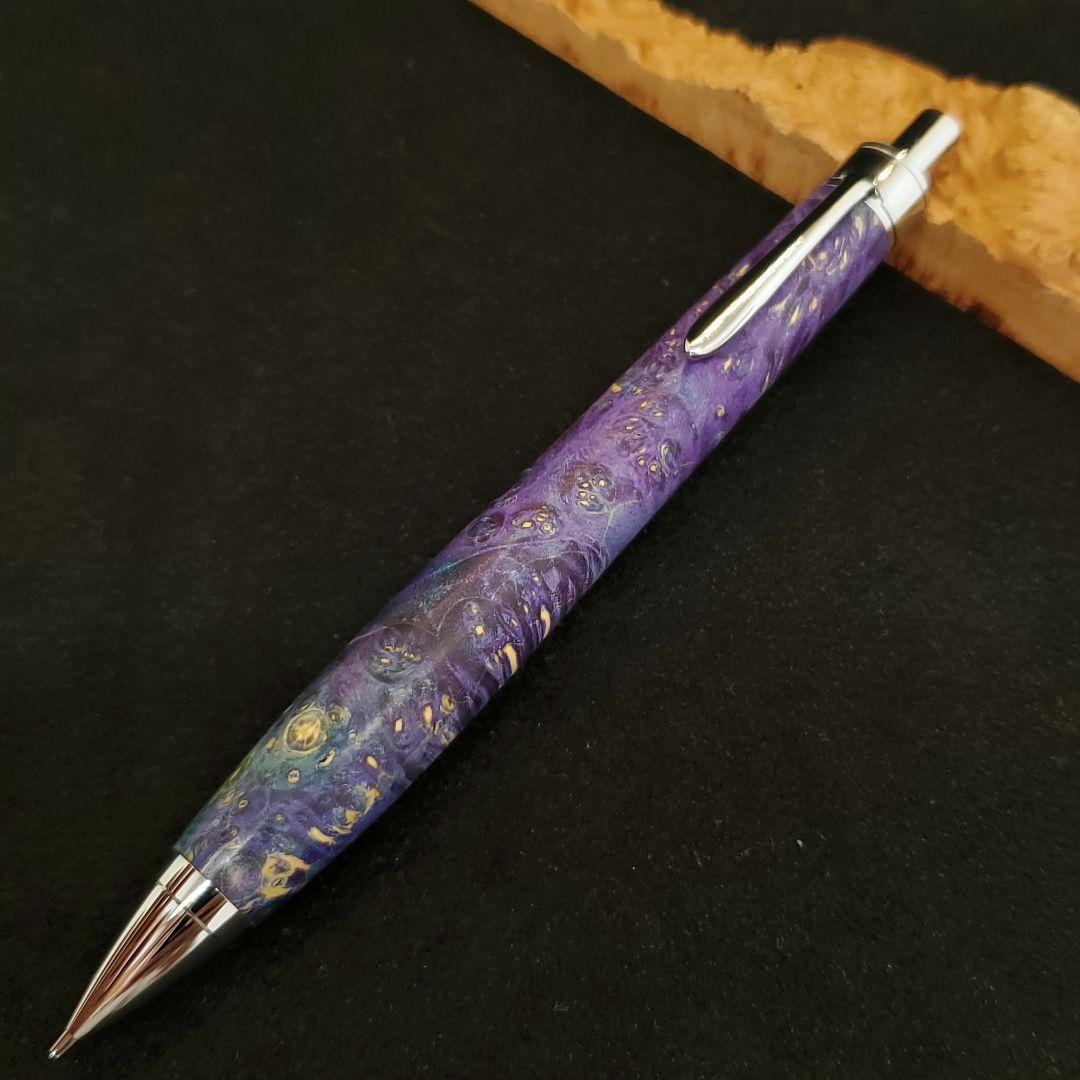 No.31ハンドメイド木軸シャーペンスタビライズドウッド