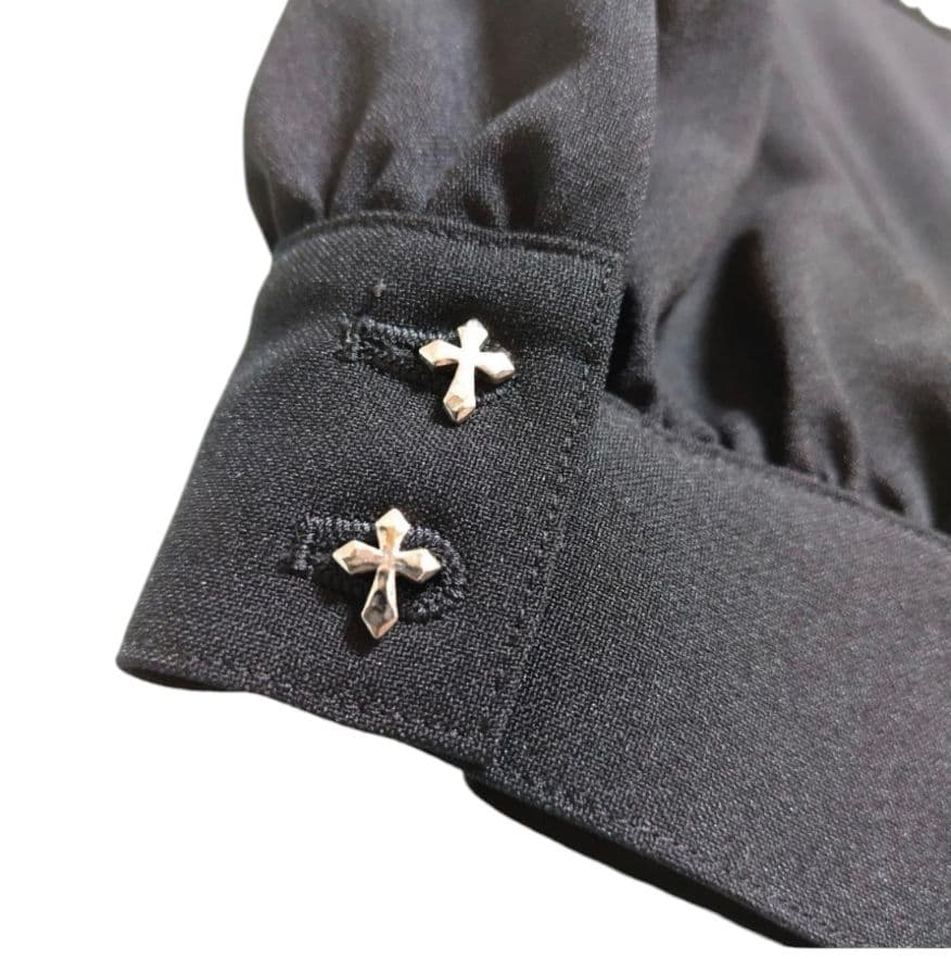 Moitie クロスライン編み上げOP 黒×青 ペチコート付き 美品 モワティエ