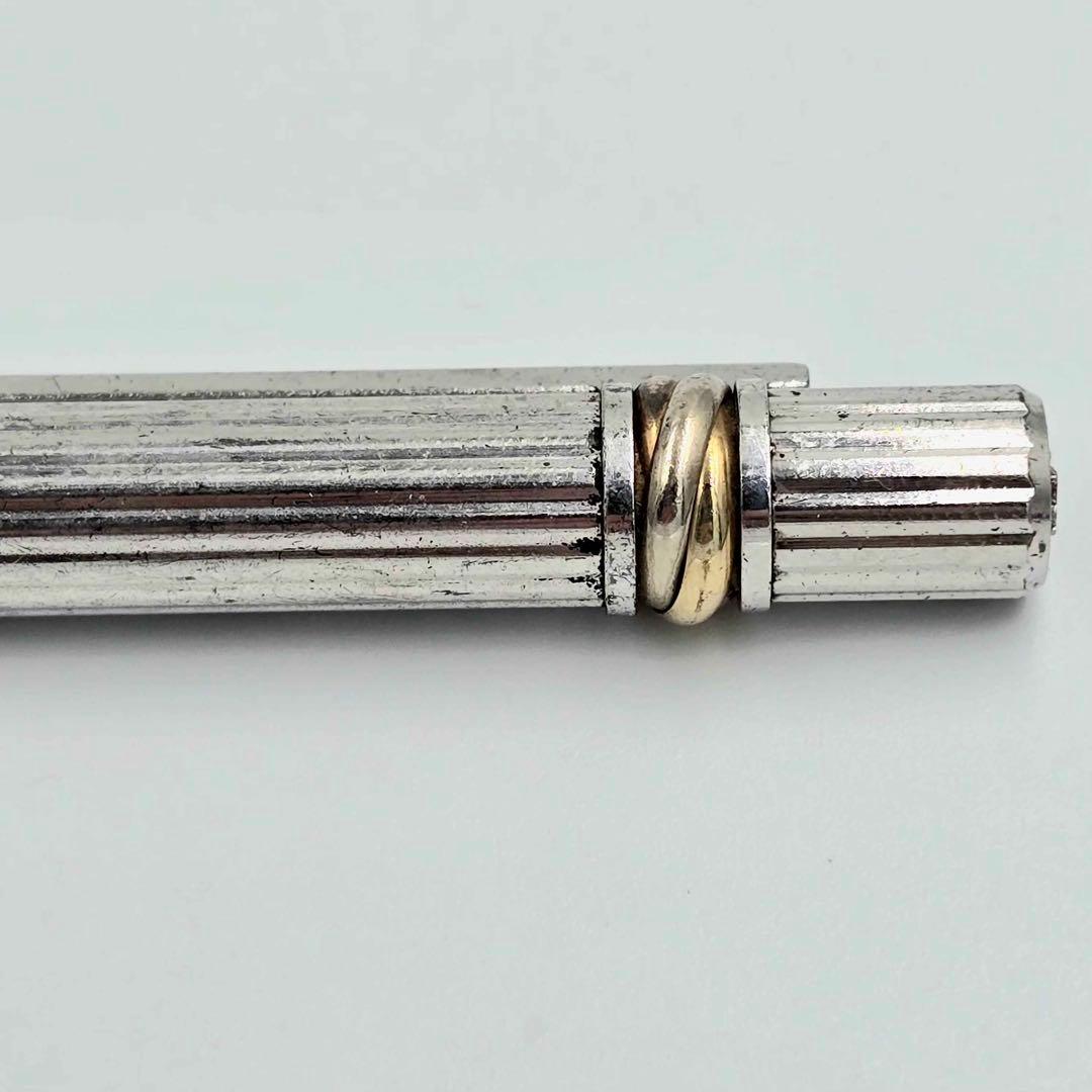 Cartier カルティエ トリニティボールペン シルバー×レッド系