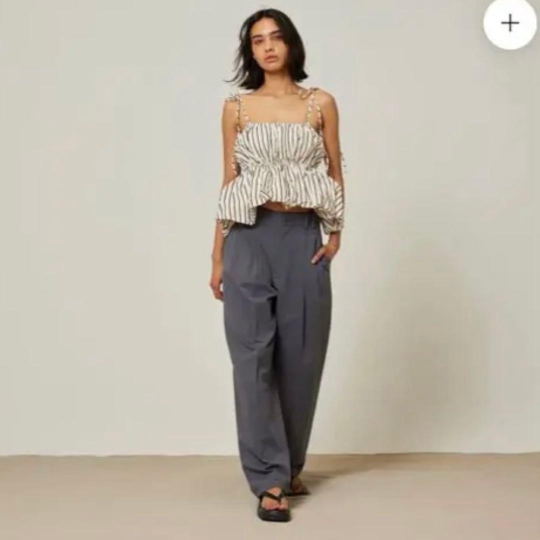 searoomlynn フロッキーストライプリボンビスチェ