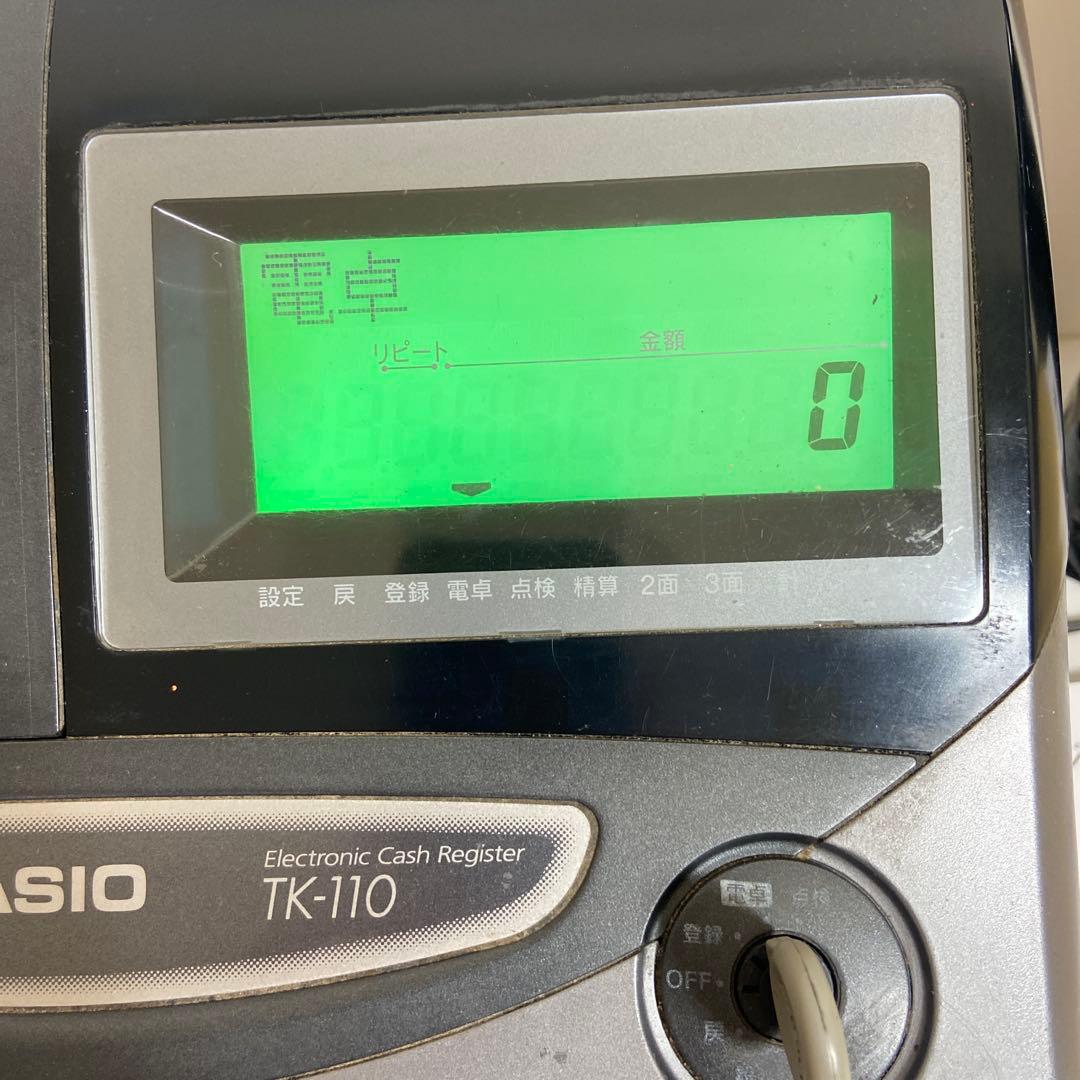 CASIO TK-110 レジスター　電子レジスター　稼働品