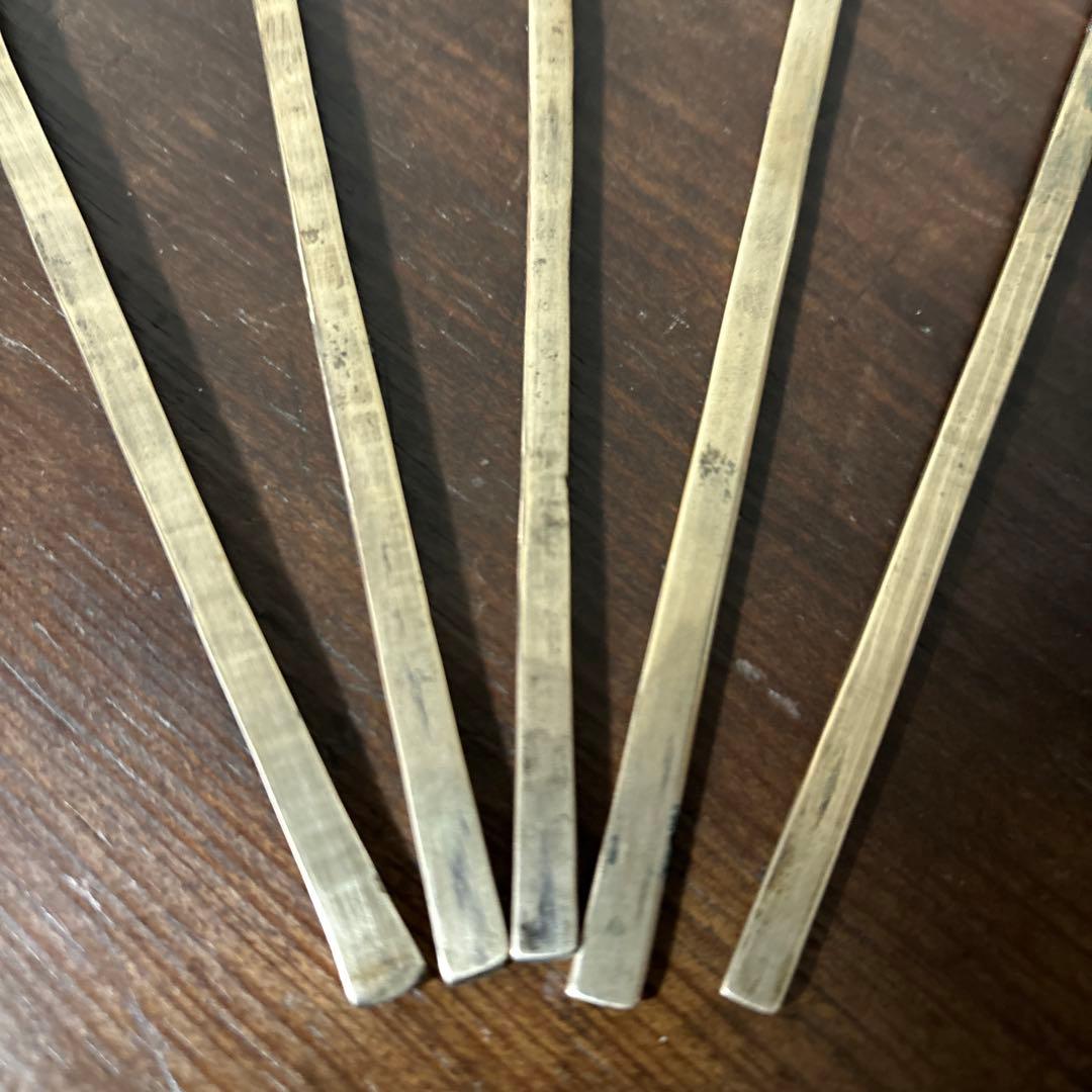 李朝スッカラ5点　(g134)韓国スプーン.アンティーク.ヴィンテージ.古道具