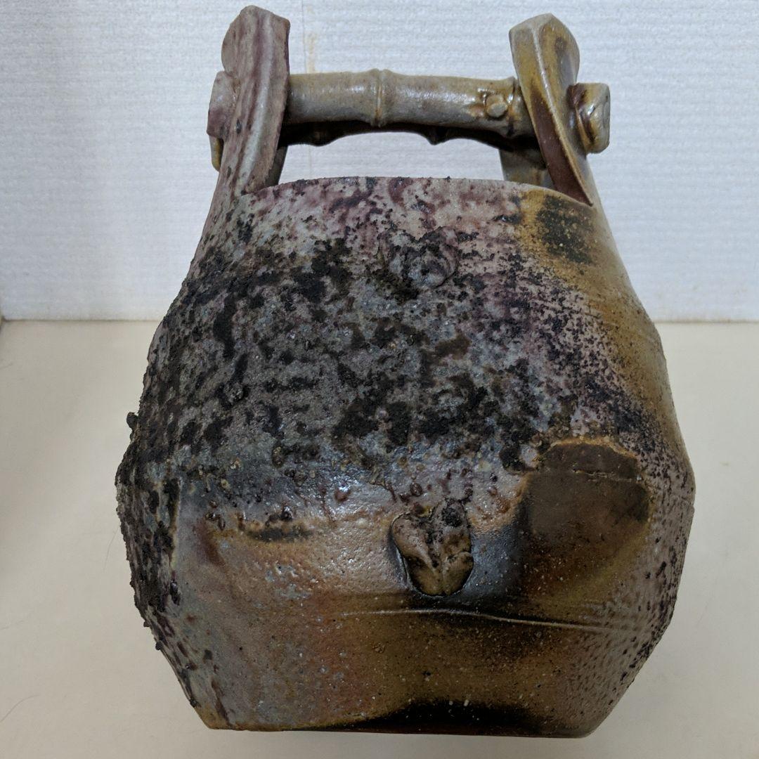 備前焼　二代目小西陶古　共箱入花入れ・壺