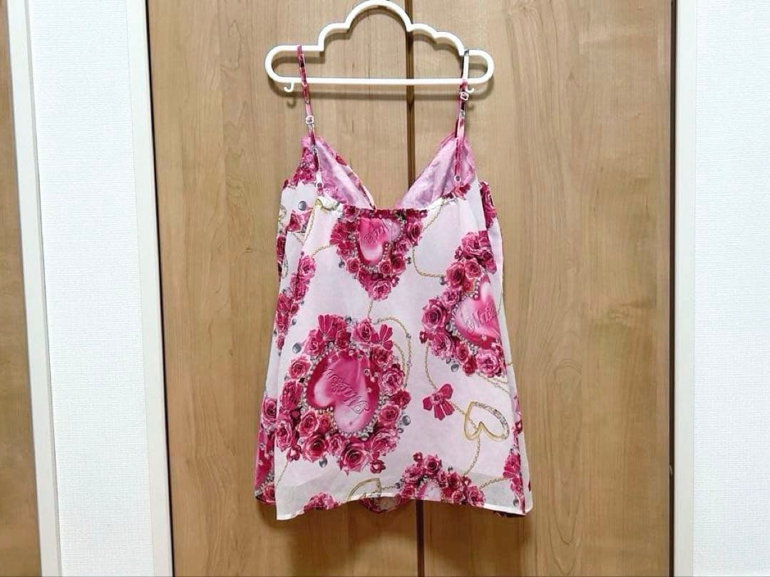 MARS♡マリーアントワネット柄♡ハートローズバラ柄♡胸元リボン♡キャミトップス