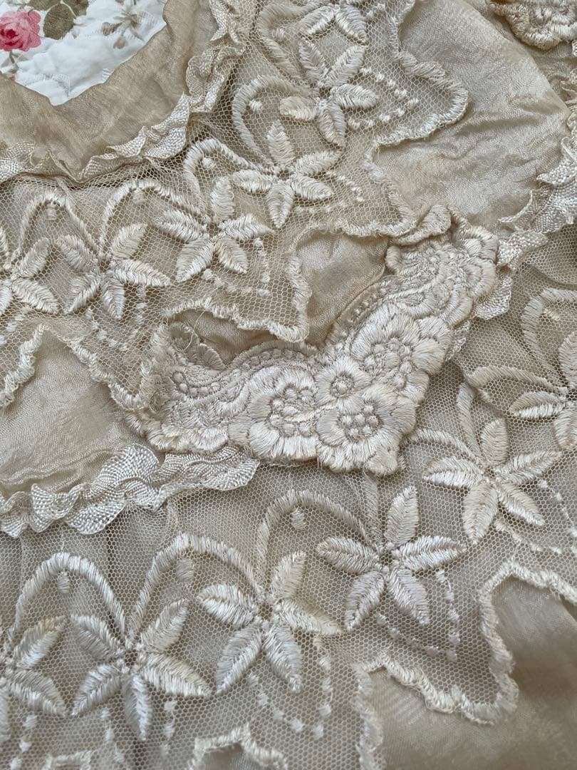 SALE˚✧₊⁎1860年代 シルクベビードレスクリストニングドレス⁎⁺˳✧