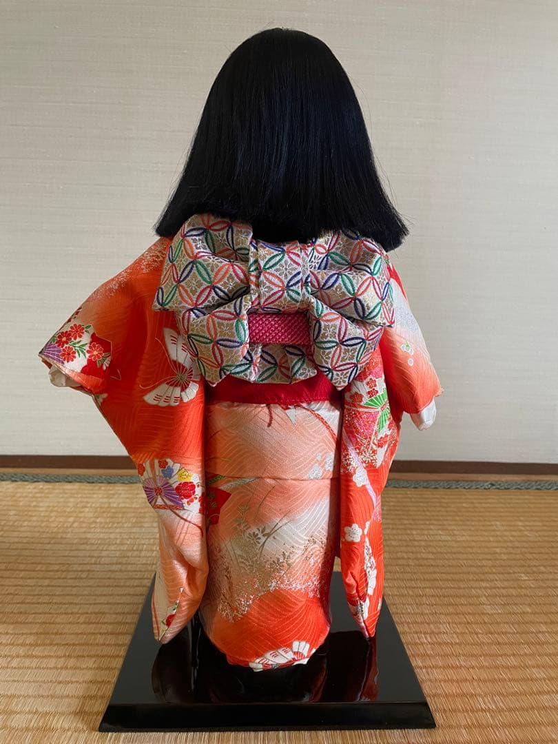 市松人形　元賀章介作　正絹京友禅