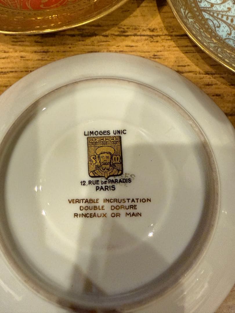 リモージュ　金彩　カップ＆ソーサーセット　欠品あり