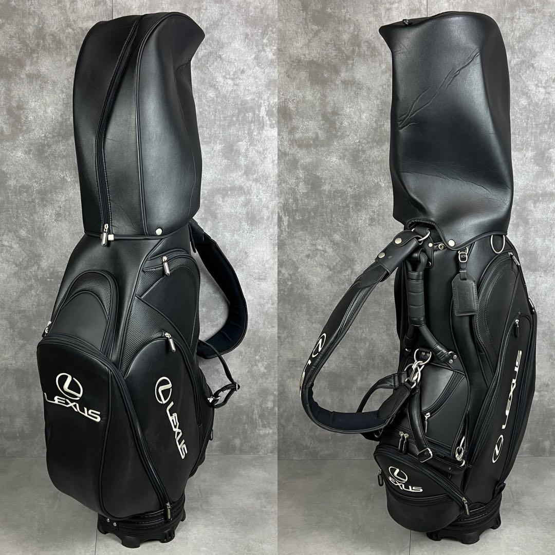 人気　レクサス　キャディバッグ　カート式　8分割　3点式ショルダーベルト