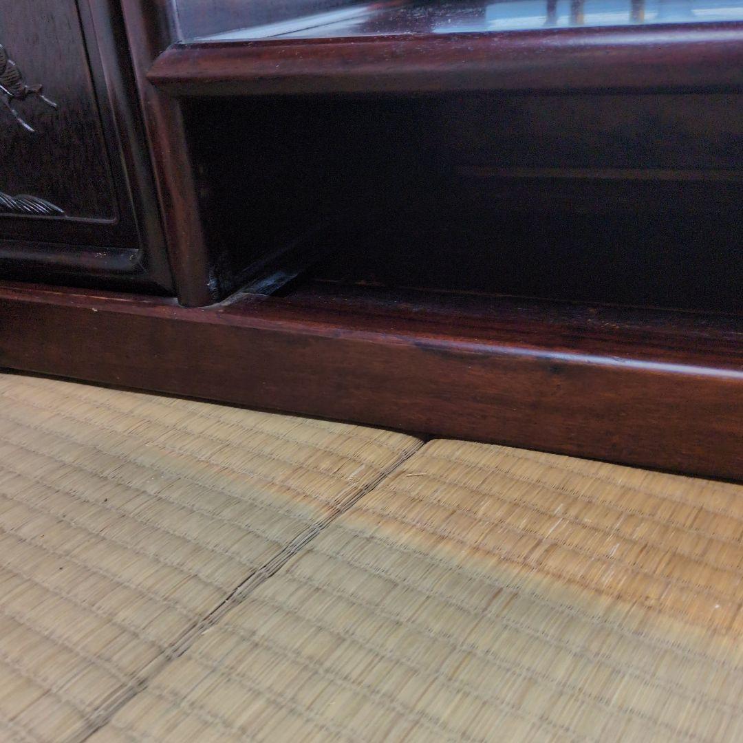 昭和レトロ 茶箪笥 シェルフ 唐木茶棚　飾り棚 アンティーク