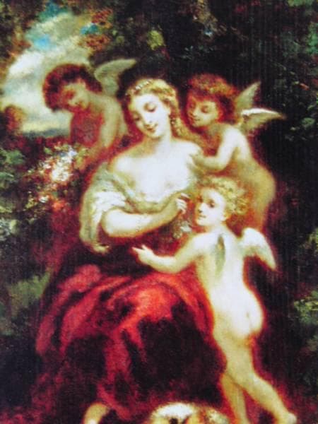 ナルシス・ディアス、聖母像、希少画集の一頁、 新品高級額装付