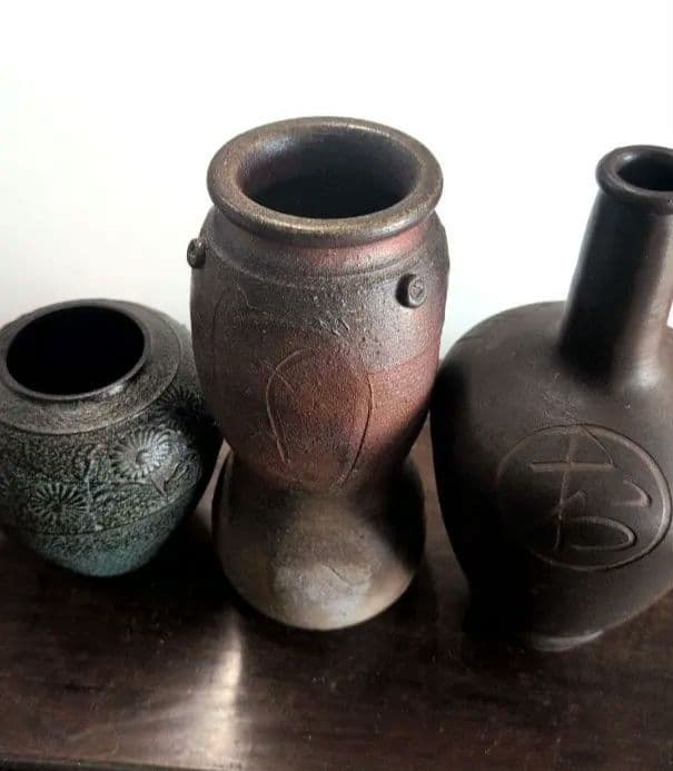 【3点セット】陶器 花瓶 花器 壺 まとめ売り 和モダン インテリア