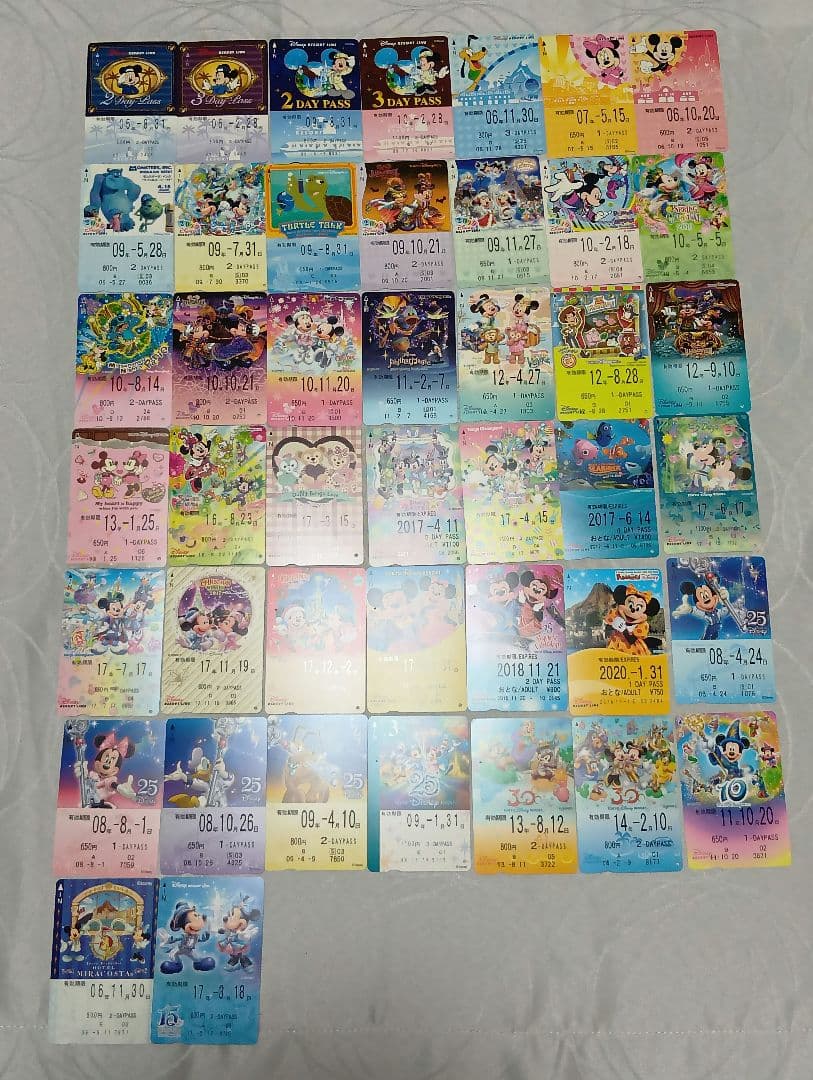 使用済　ディズニーリゾートライン　フリーきっぷ　まとめ売り　44枚