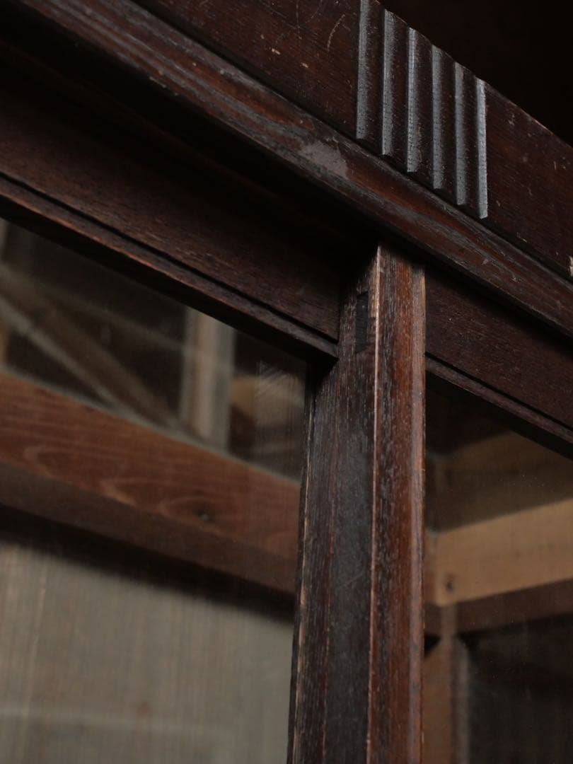 ショーケース　ゆらゆらガラス　古家具　古道具　アンティーク　レトロ