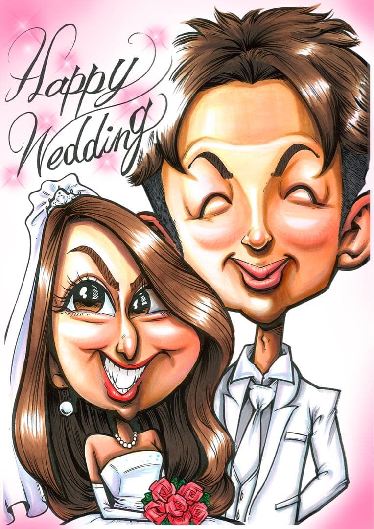 【プレゼントに人気】優しいタッチの手描き似顔絵★修正OK★誕生日