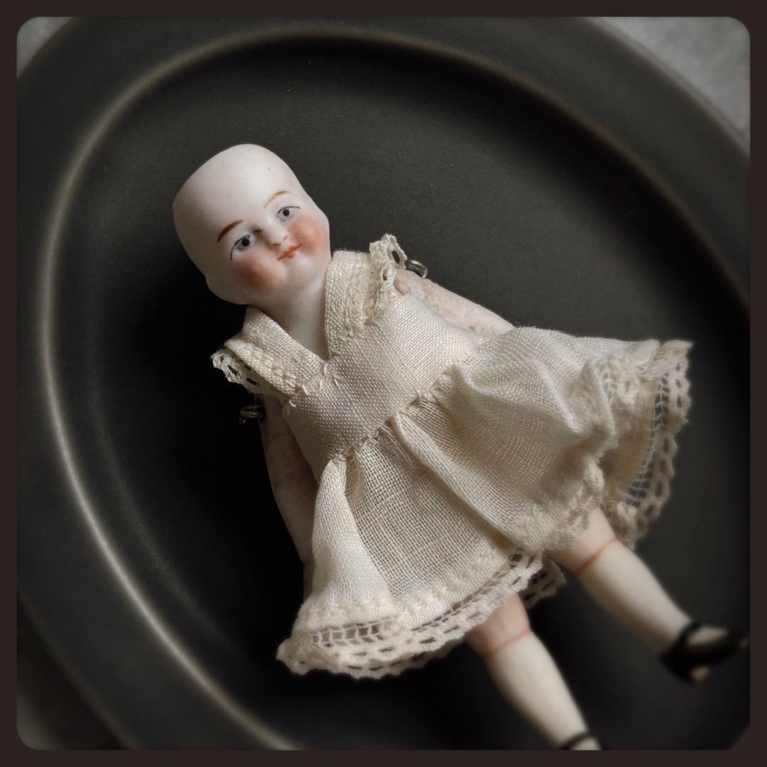 レアアンティーク 極小ミニョネット　ヴィンテージガラスケース付き