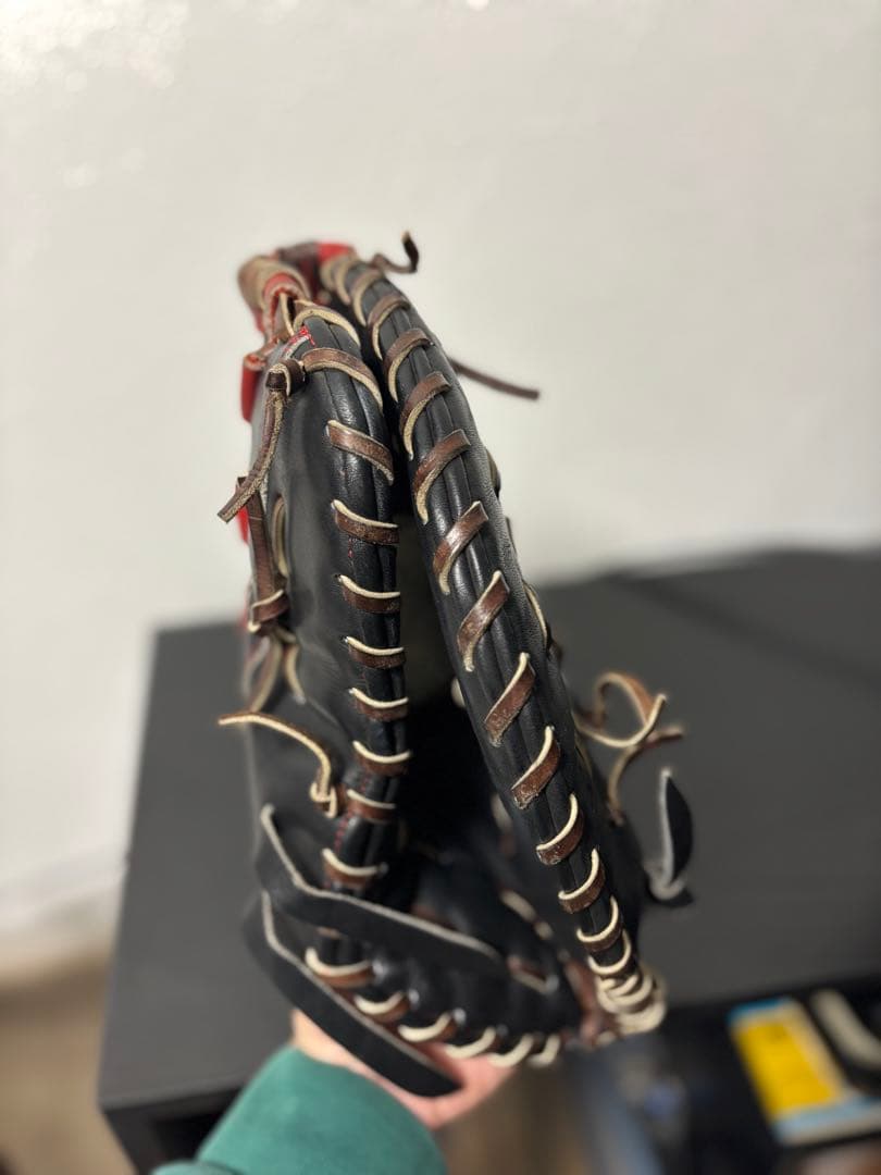 TMK the mitt THE MITT硬式グローブ 黒/赤 ファーストミット