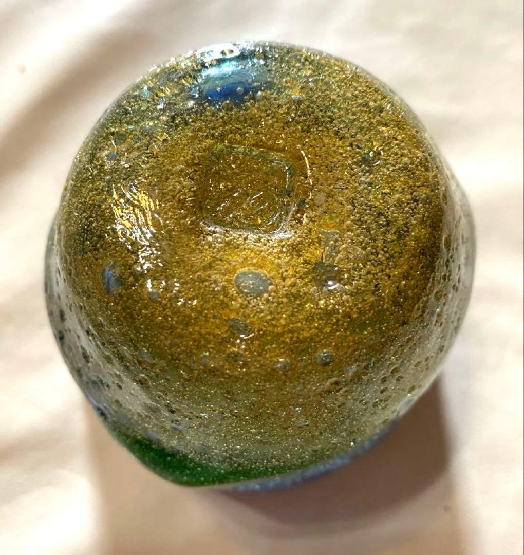 琉球ガラス　稲嶺盛吉グラス　刻印あり2個セット