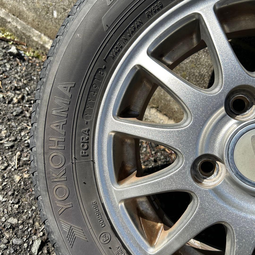 145/80R12アルミホイールとノーマルタイヤ４本セット送料込