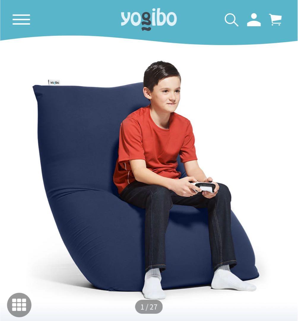 【保証期間内・ほぼ新品】　Yogibo ミディ濃紺　Kaza